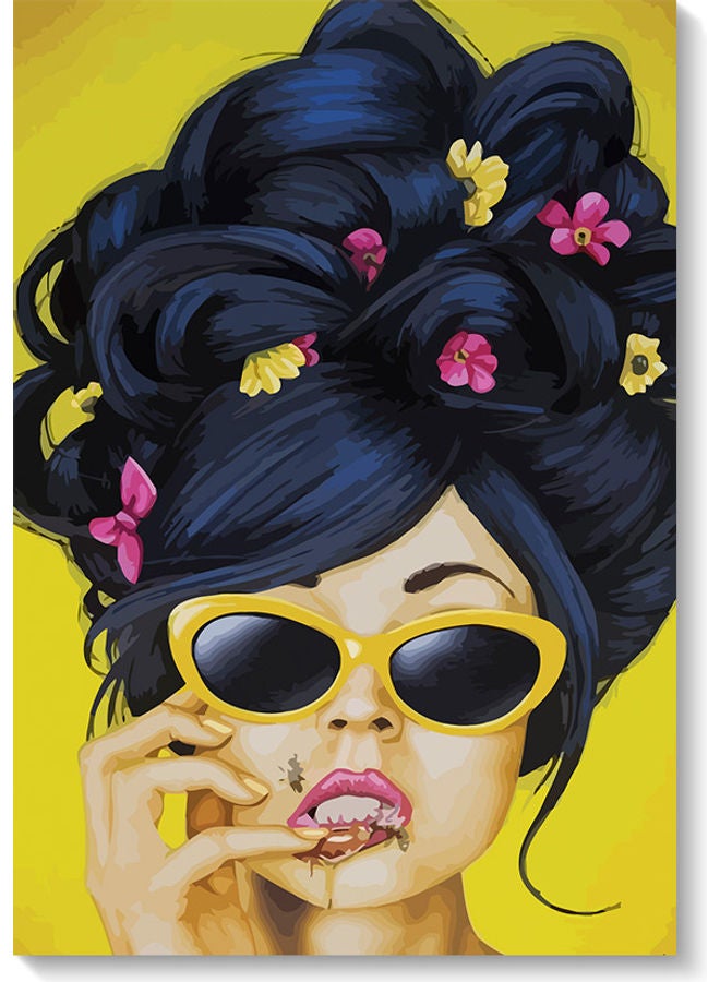 Atiq Cool Girl Themed Wall Art Painting Multicolour 40x60cm - Image 1