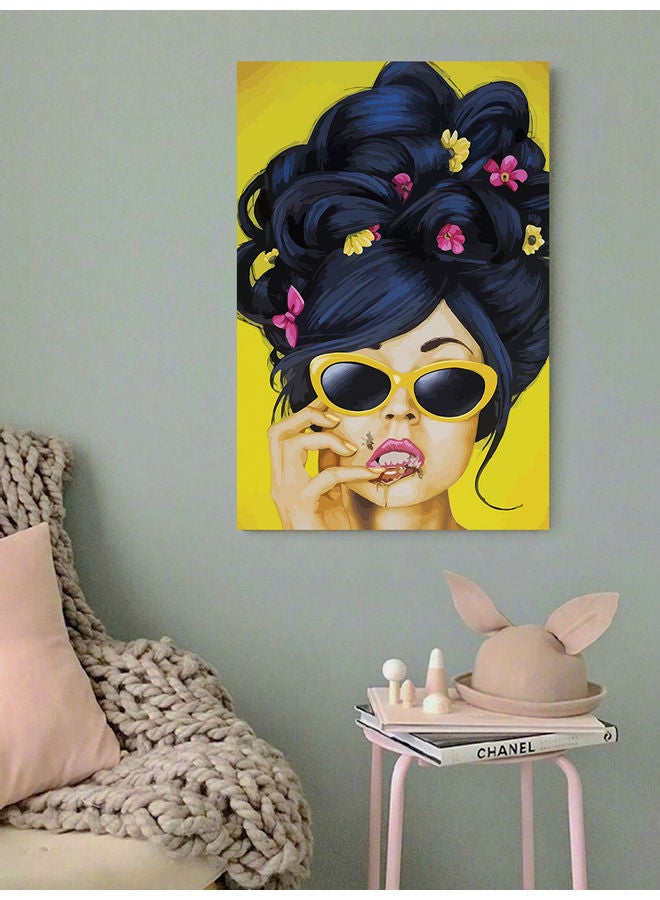 Atiq Cool Girl Themed Wall Art Painting Multicolour 40x60cm - Image 3