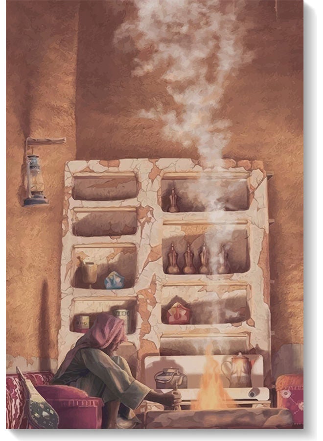 Atiq Old Times Themed Wall Art Painting Multicolour 40x60cm  - Image 1