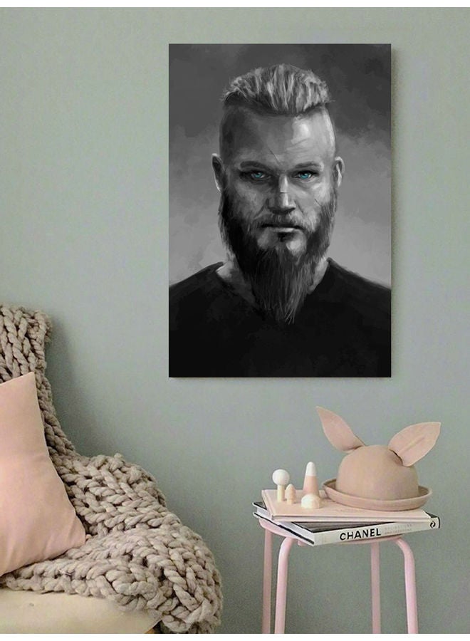Atiq - Ragner Vikings Themed Wall Art Painting Multicolour 40x60cm - Image 1