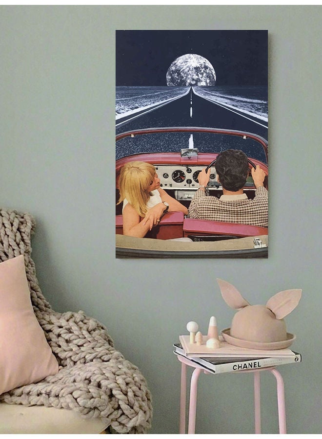 Atiq Way To The Moon Wall Art Multicolour 40x60cm - Image 2