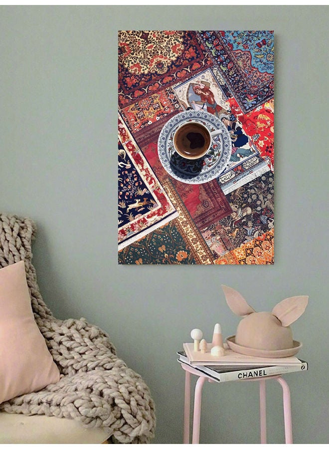 Atiq Coffee Lovers Wall Art Multicolour 40x60cm - Image 2