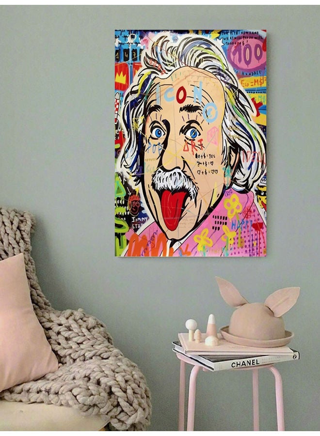 Atiq Einstein Pop Wall Art multicolour 40x60cm - Image 3