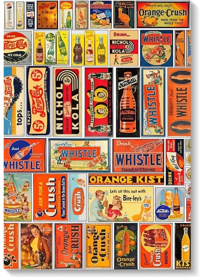 Atiq Drinks Pop Wall Art Multicolour 40x60cm - Image 1