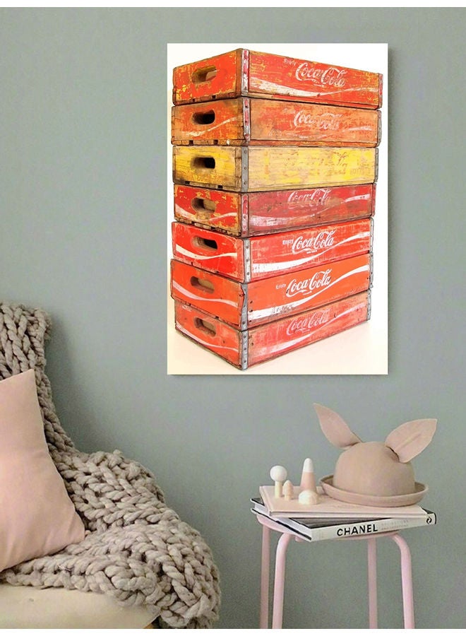 Atiq Coca Cola Boxes Wall Art multicolour 40x60cm - Image 2