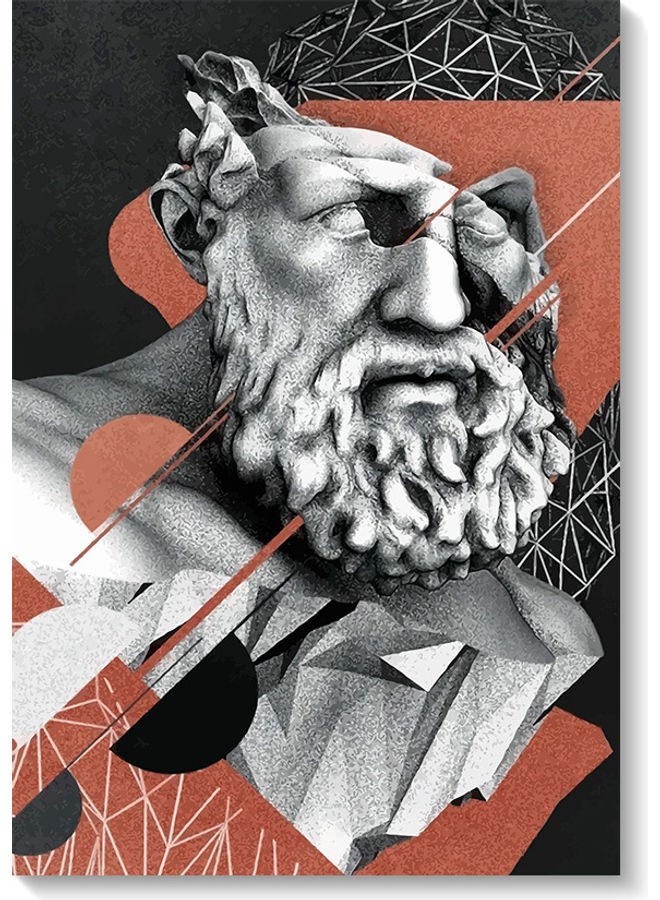 Atiq Abstract Statue Wall Art multicolour 40x60cm - Image 1