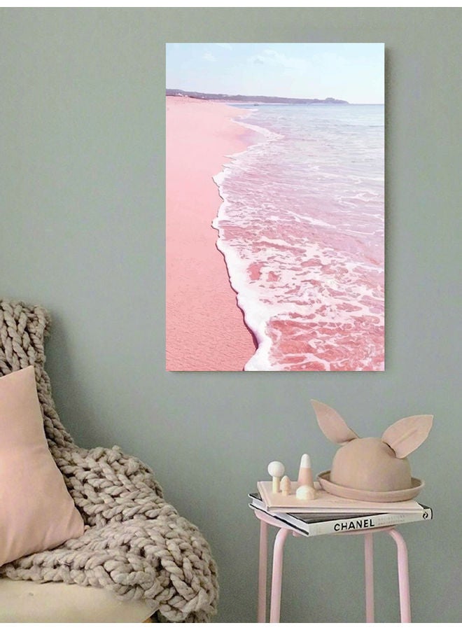 أتيك لوحة فنية بتصميم لشاطئ متعدد الألوان 40x60سم - Image 3