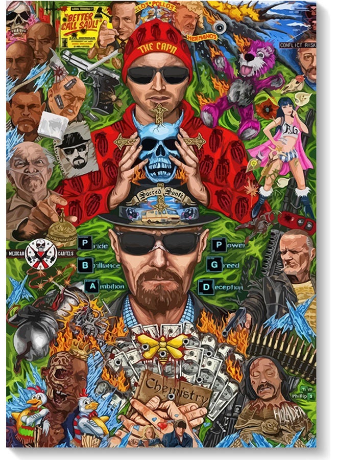 Atiq Breaking Bad Wall Art Multicolour 40x60cm - Image 1