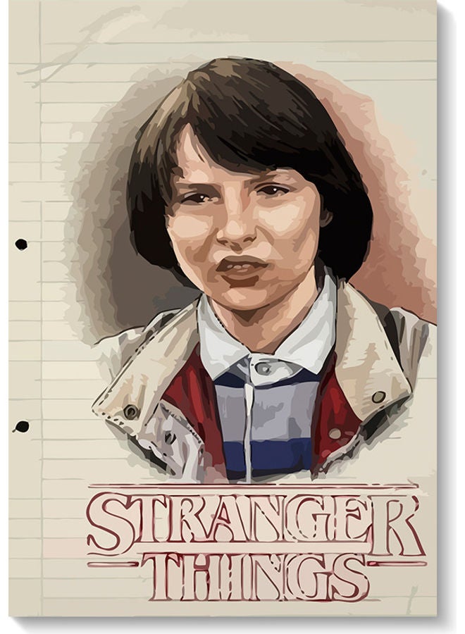 أتيك لوحة فنية بتصميم شخصية مايك من مسلسل "Stranger Things" متعدد الألوان 40x60سم - Image 1