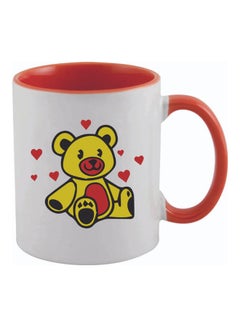 Teddy Bear Printed Ceramic Mug Red/White/Yellow/Black - v1609674227/N43397877A_1