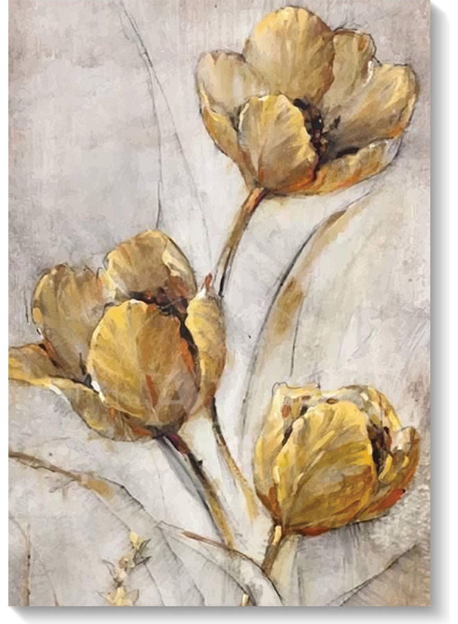 أتيك لوحة فنية لتزيين الجدار سكّري/ذهبي 40 x 60سم 