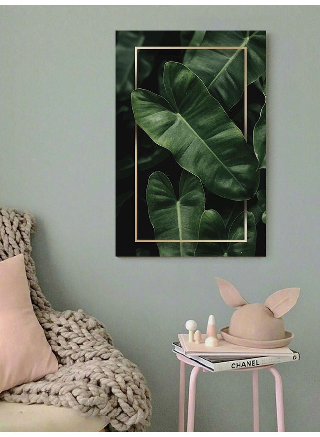 أتيك لوحة فنية لتزيين الجدار ذهب أخضر 40 x 60سم  - Image 3