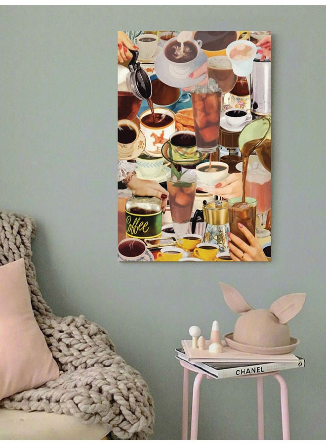 Atiq Coffee Lovers Wall Art Multicolour 40x60cm  - Image 2