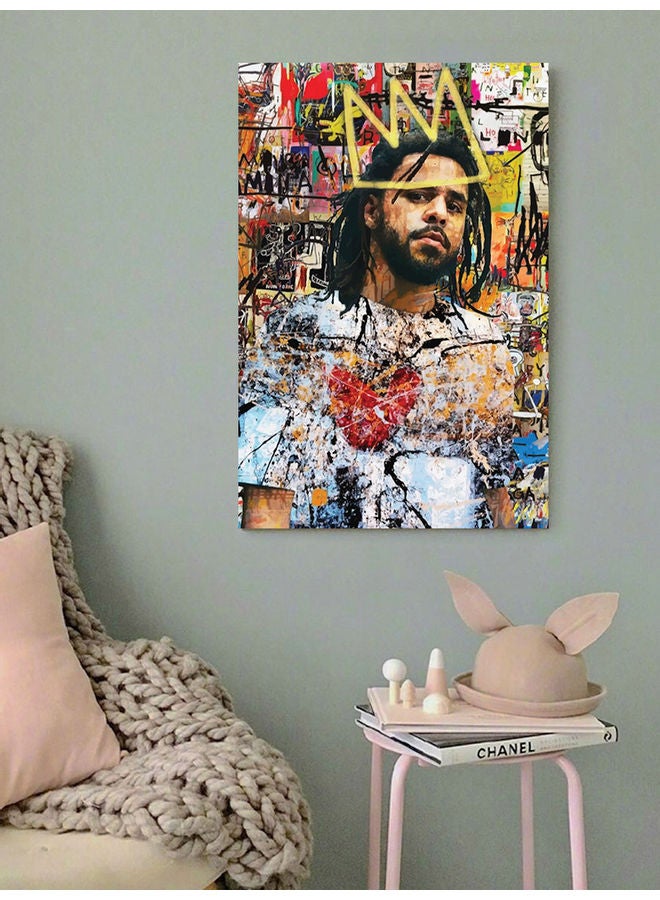 أتيك "لوحة فنية لمغني الراب"J. Cole" متعدد الألوان 40x60سم - Image 3