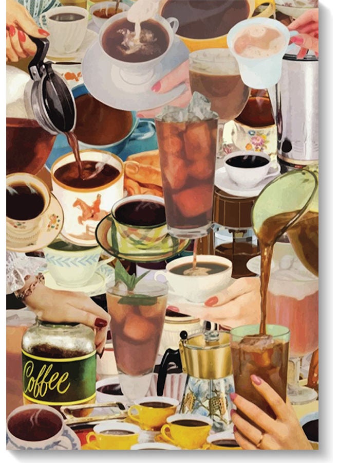 Atiq Coffee Lovers Wall Art Multicolour 40x60cm  - Image 1
