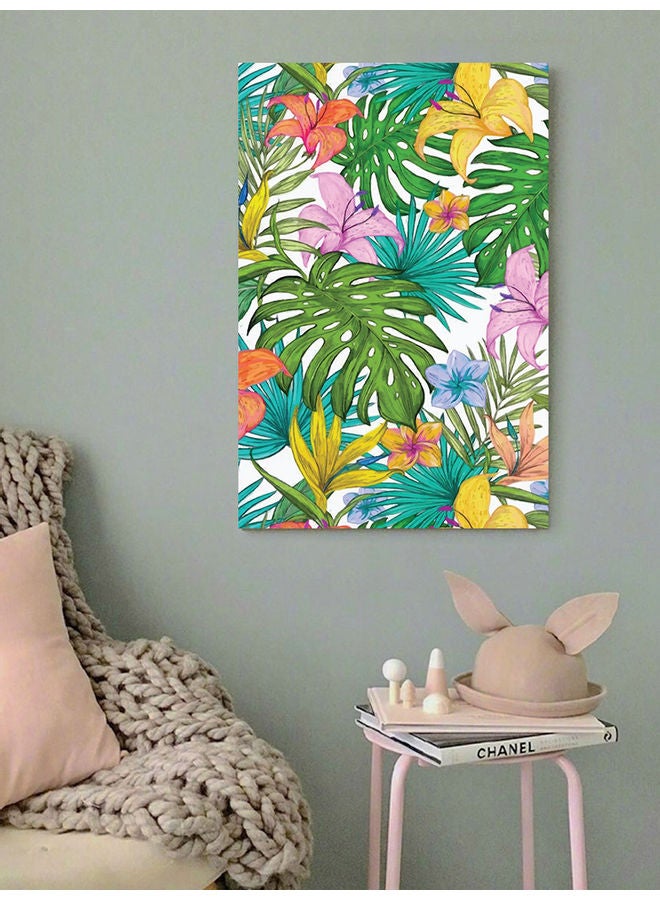 Atiq Tree Leaves Themed Wall Art Painting Multicolour 40x60cm - Image 3