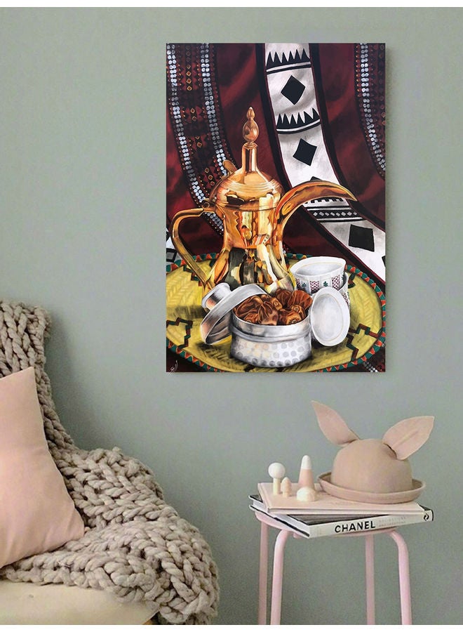 Atiq Coffee And Dates Wall Art Multicolour 40x60cm  - Image 2