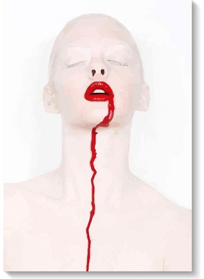 أتيك لوحة فنية بطبعة أحمر شفاه متعدد الألوان 40x60سم - Image 1