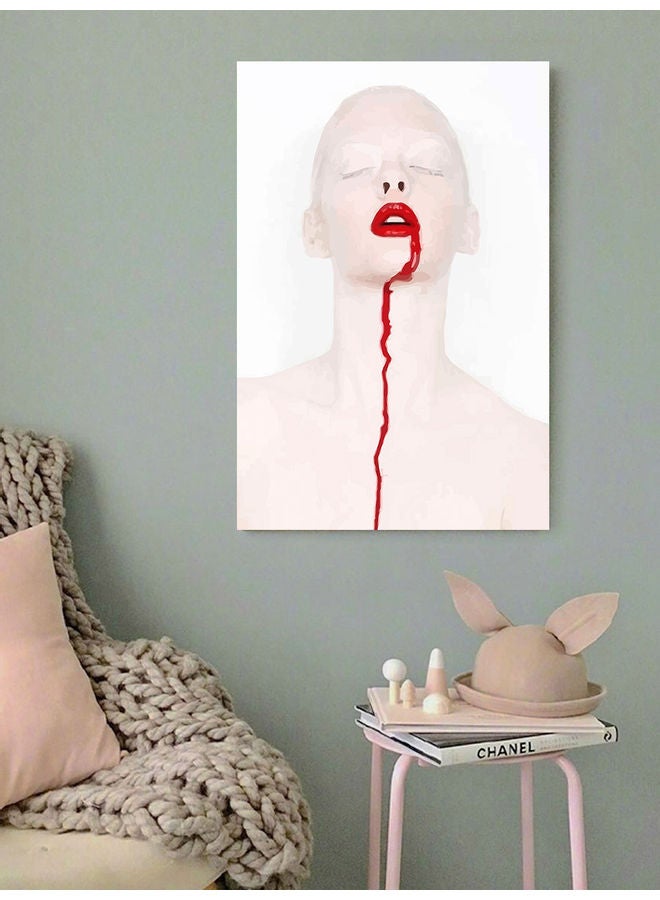 أتيك لوحة فنية بطبعة أحمر شفاه متعدد الألوان 40x60سم - Image 2