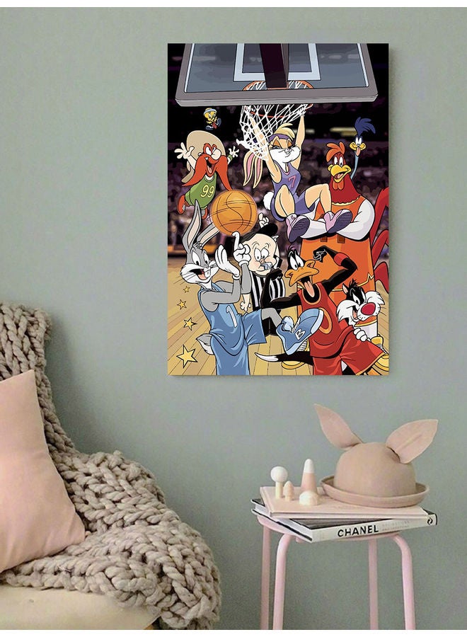 أتيك لوحة فنية لديكور الحائط تمثل شخصيات كارتون لوني تيونز متعدد الألوان 40x60سم - Image 3