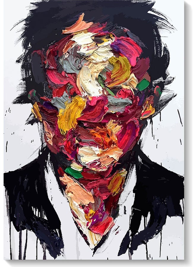 أتيك لوحة فنية لديكور الحائط برسمة وجه رجل ملون متعدد الألوان 40x60سم - Image 1