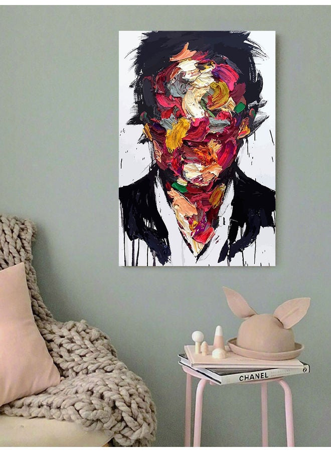 أتيك لوحة فنية لديكور الحائط برسمة وجه رجل ملون متعدد الألوان 40x60سم - Image 2