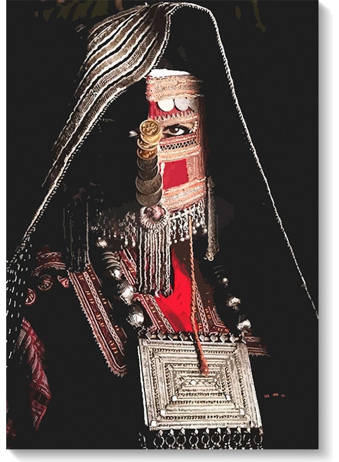 أتيك لوحة فنية بصورة امرأة متعدد الألوان 40x60سم - Image 1