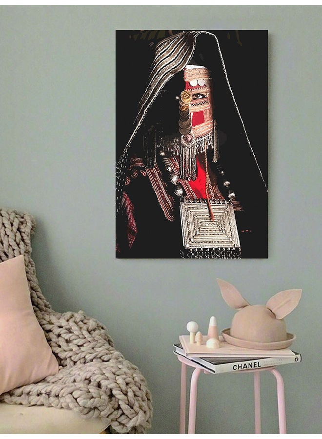 أتيك لوحة فنية بصورة امرأة متعدد الألوان 40x60سم - Image 3