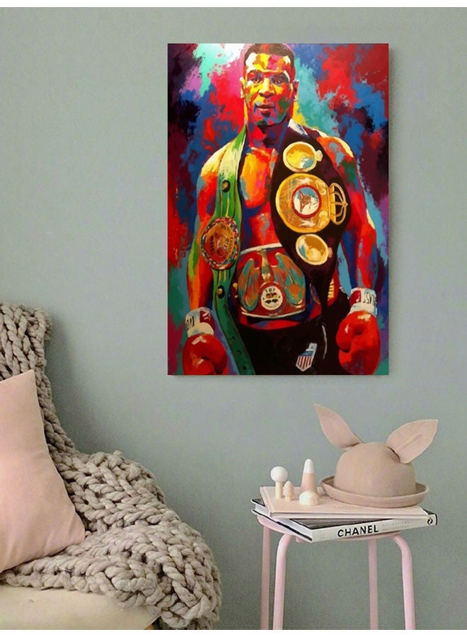 Atiq Mike Tyson Boxer Wall Art Multicolour 40x60cm - Image 2