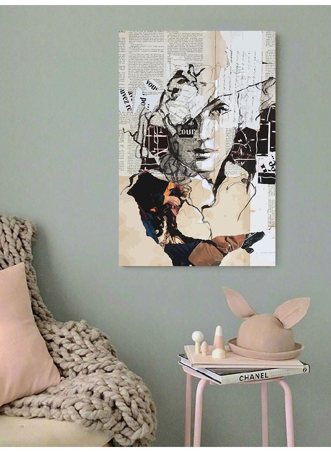 Abstract Woman Wall Art multicolour 40x60cm - v1609678966/N43397054A_3