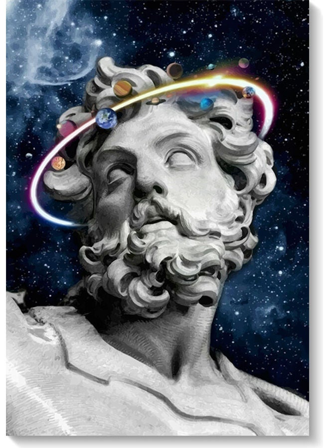 Atiq Space Statue Wall Art multicolour 40x60cm - Image 1