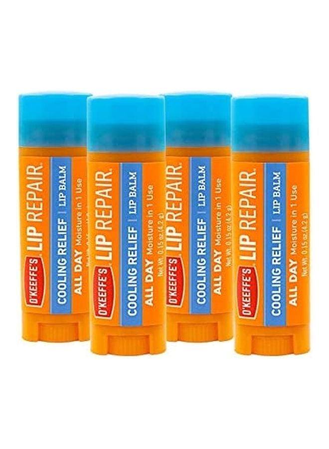 Cooling Relief Repair Lip Balm Pack Of 4 Orange