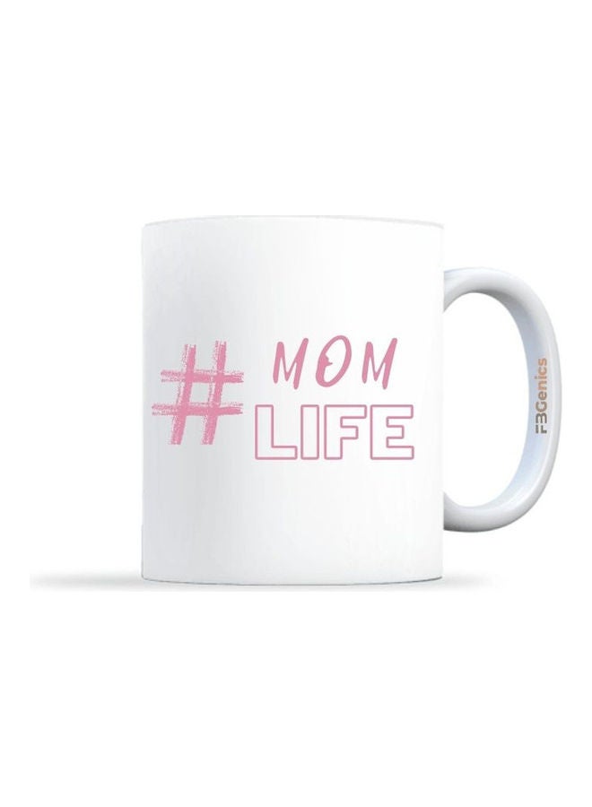 اف بي جينيكس "مج مطبوع عليه عبارة "Mom Life" أبيض 325ملليلتر - Image 1