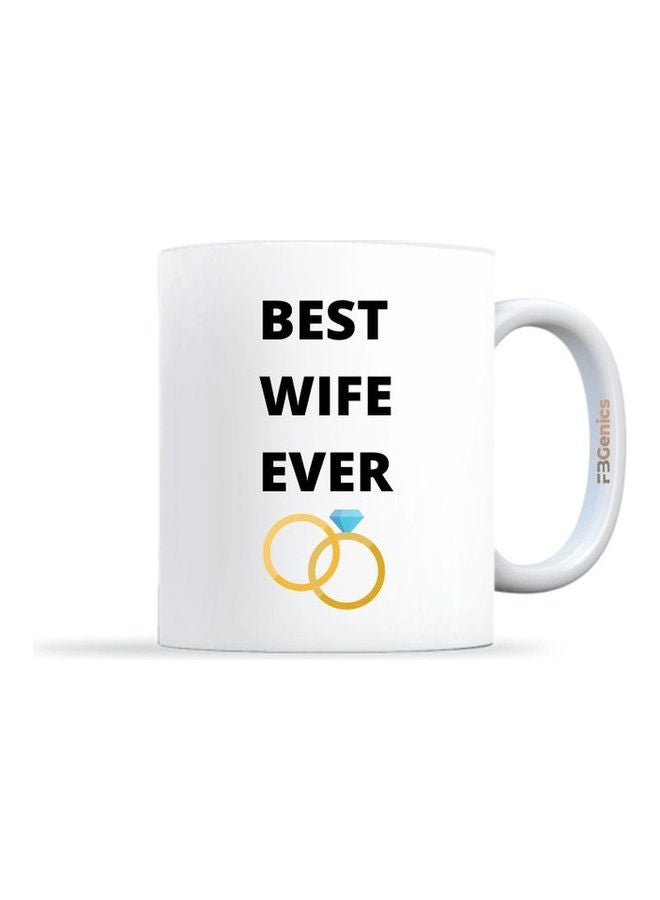FBGenics Best Wife Ever Printed Mug White 325ml - Image 1