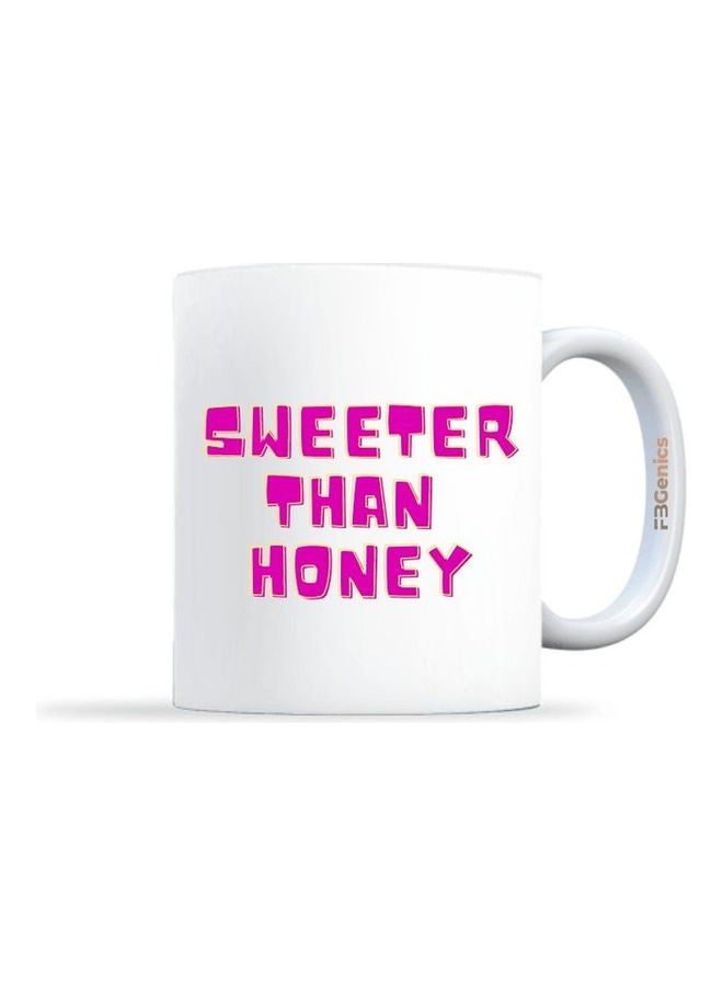 FBGenics Sweeter Than Honey Printed Mug White 325ml - Image 1