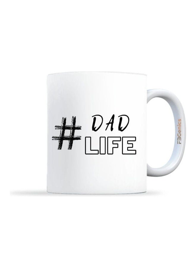 FBGenics Dad Life Printed Mug White 325ml - Image 1