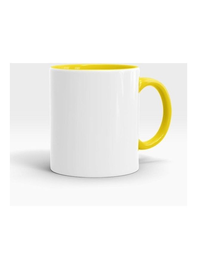 FBGenics A Perfect Day Is When The Soul Smiles Printed Ceramic Mug Yellow/White - Image 2