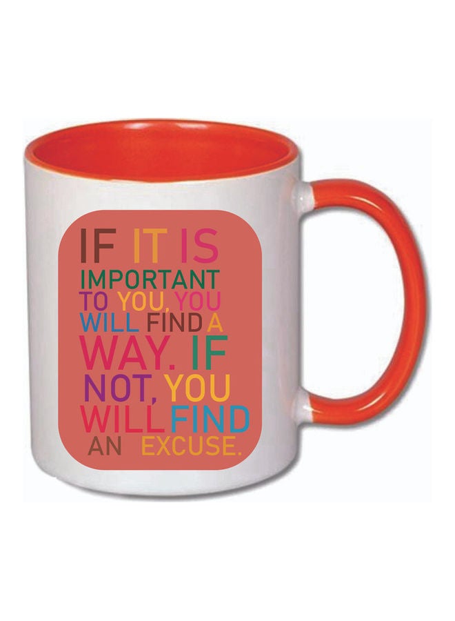 FBGenics Scoob Quote Ceramic Printed Mug  Printed Mug Red And White - Image 1