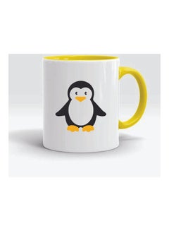 FBGenics Cute Penguin Ceramic  Printed Mug Yellow/White/Black 325ml  - Image 1