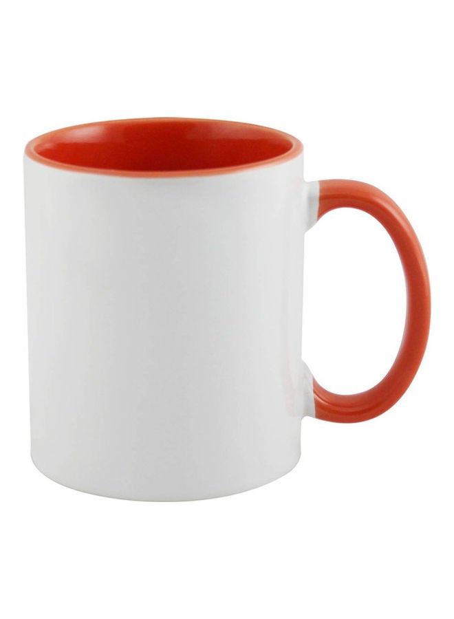 FBGenics Red rose Printed Ceramic Mug Red/White - Image 2
