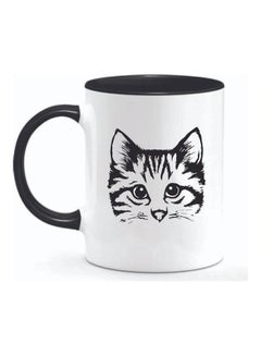 Cat Face Printed Ceramic Mug Black/White - v1609687389/N43397901A_1