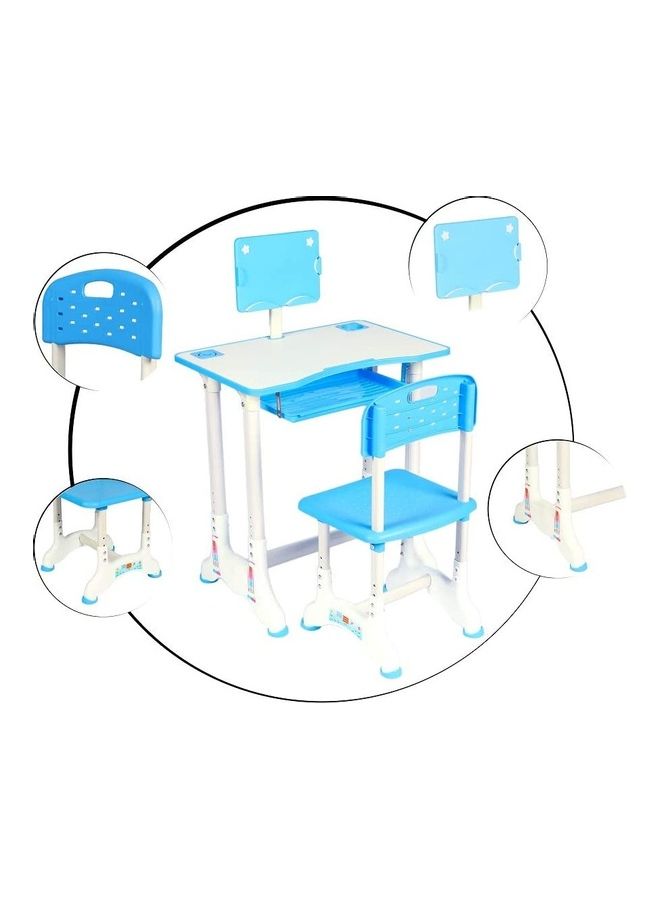 Children’s Study Chair And Table Blue - Image 3