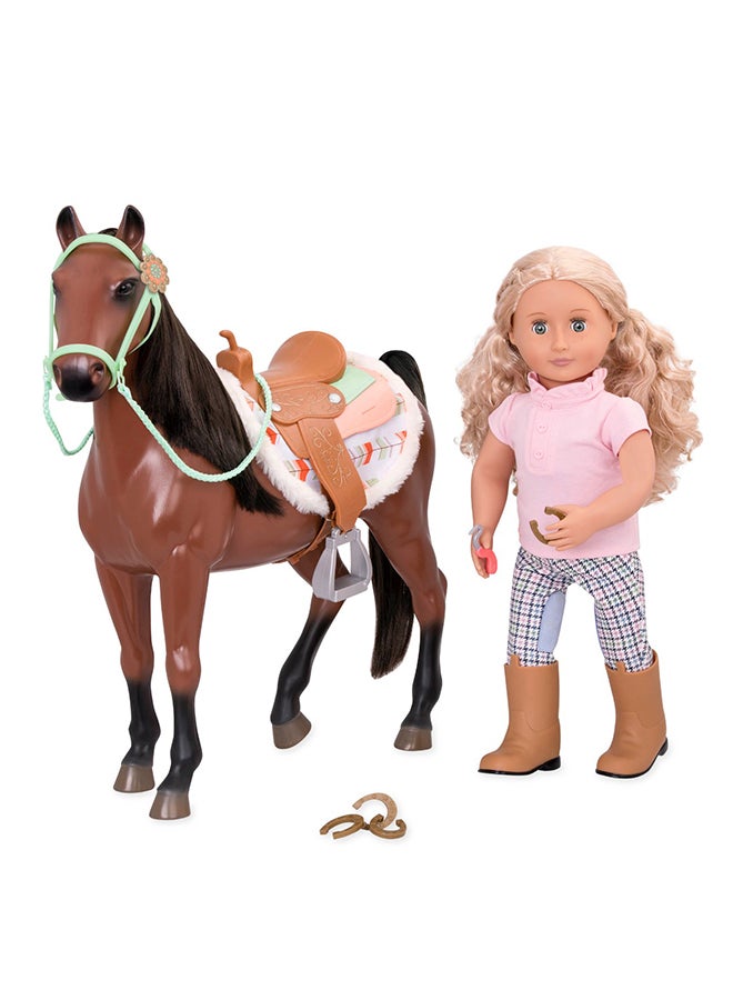 Our Generation Plastic Buckskin Horse For Doll, Age 3+ Years, 18 Inch - Image 1