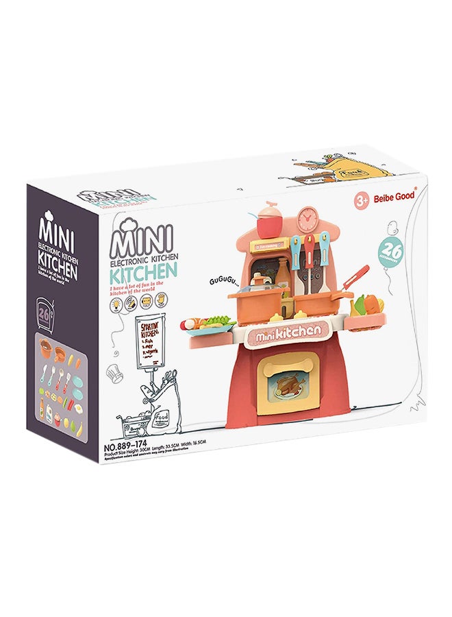 فاميلي سنتر مجموعة ألعاب المطبخ مع إضاءة وأصوات موسيقية طراز 18-889-173 - Image 2