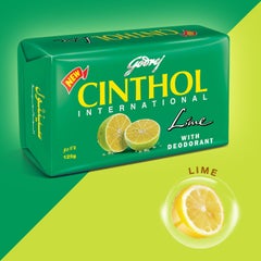 Cinthol 4-Piece Lime Scented Deodorant Germ Protection Bath Soap 175grams  - Image 2