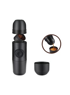 Generic Mini Portable Ground Coffee Espresso Machine Black 70ml  - Image 1