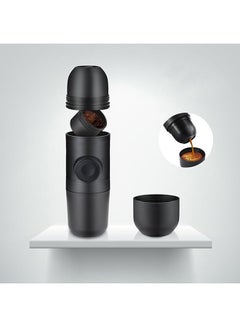 Generic Mini Portable Ground Coffee Espresso Machine Black 70ml  - Image 3