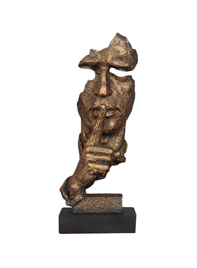 YASH Creative Silence Is Golden  Statue Bronze 13cm - Image 1