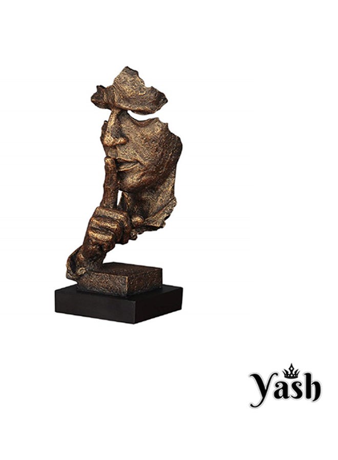 YASH Creative Silence Is Golden  Statue Bronze 13cm - Image 2