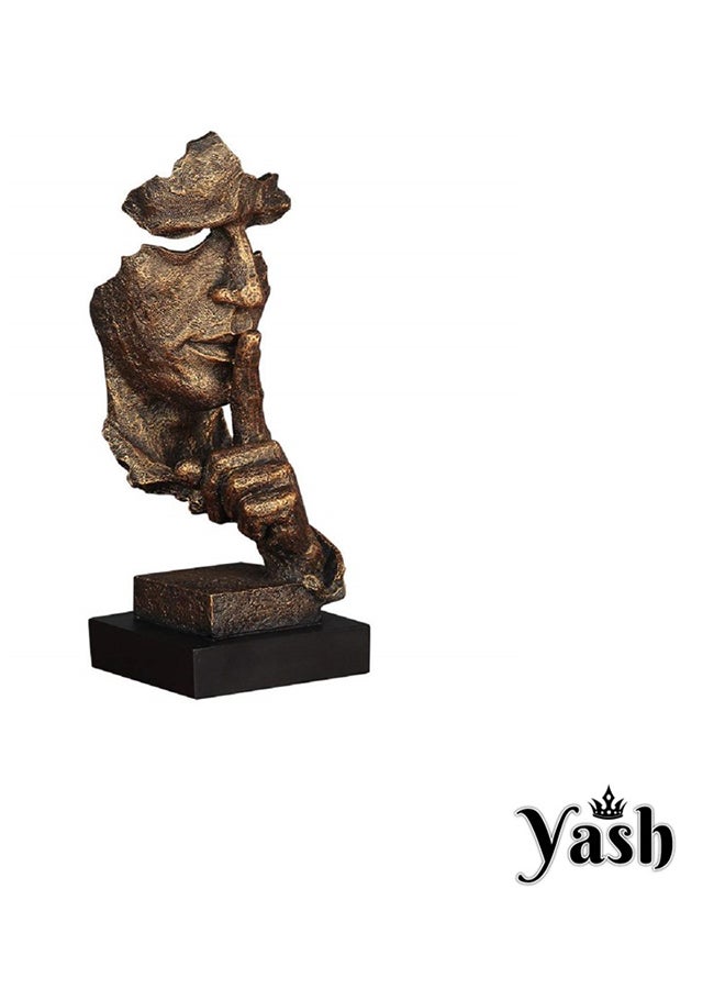 YASH Creative Silence Is Golden  Statue Bronze 13cm - Image 4